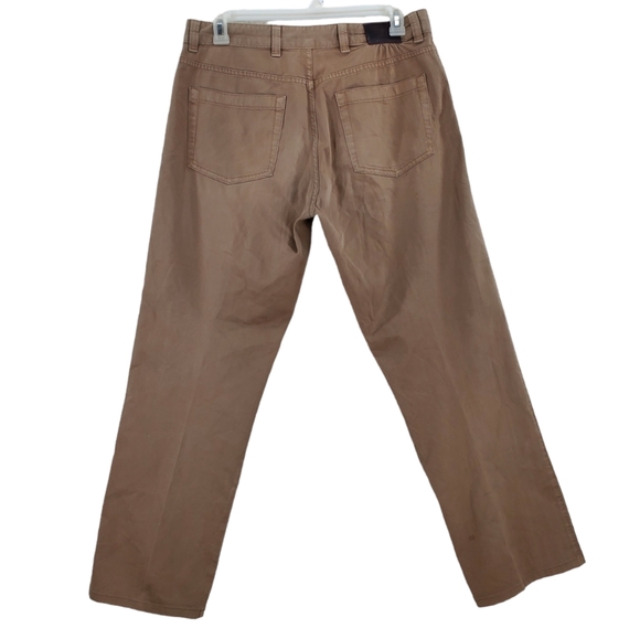 Ermenegildo Zegna Pants Chino Khaki Tan Mens 35x30 Lightweight Straight Leg - Picture 4 of 15